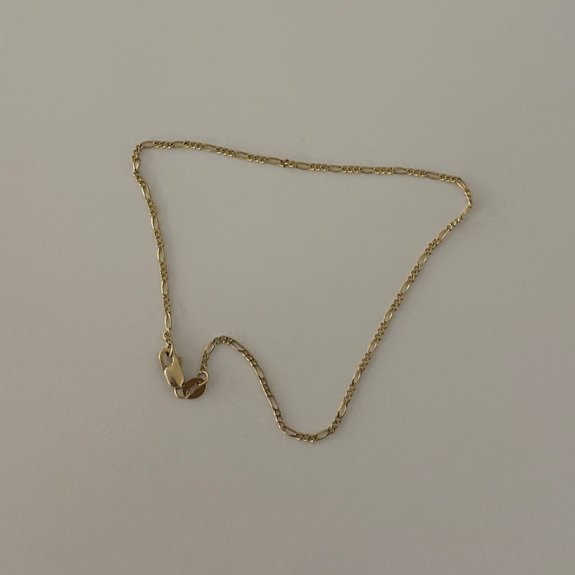 14k figaro bracelet