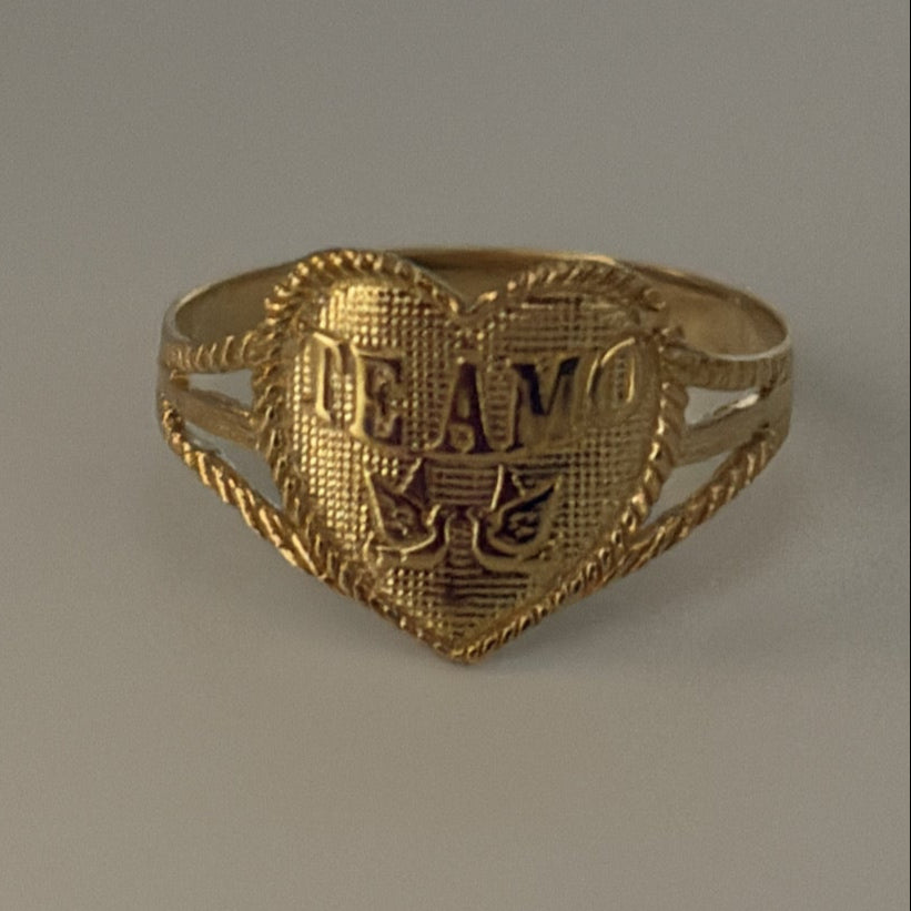 14k Te amo ring