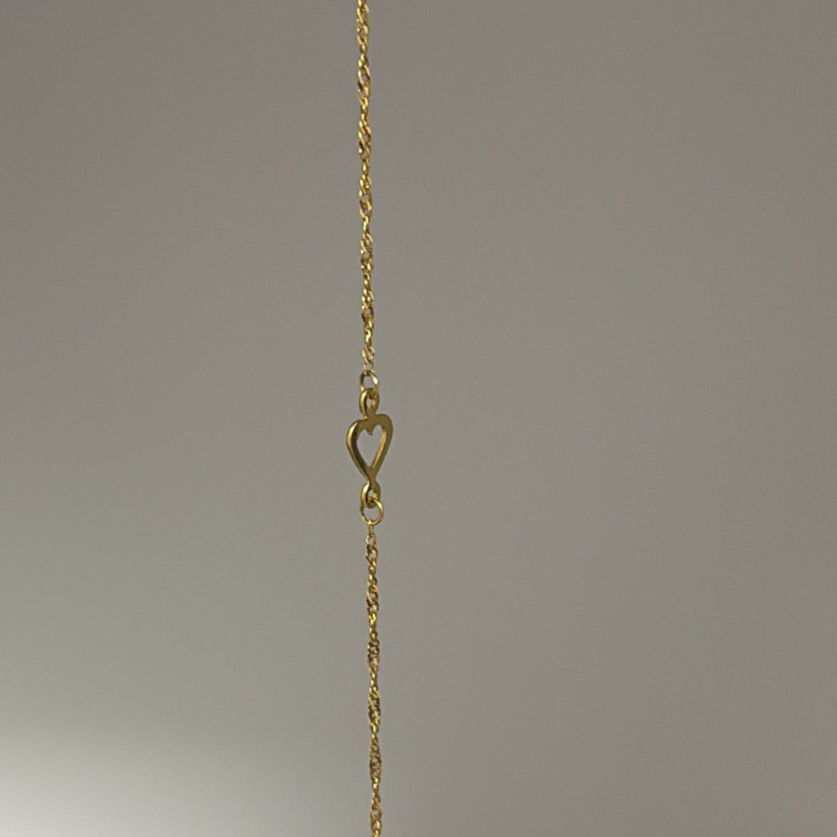 14k dainty Singapore heart station bracelet