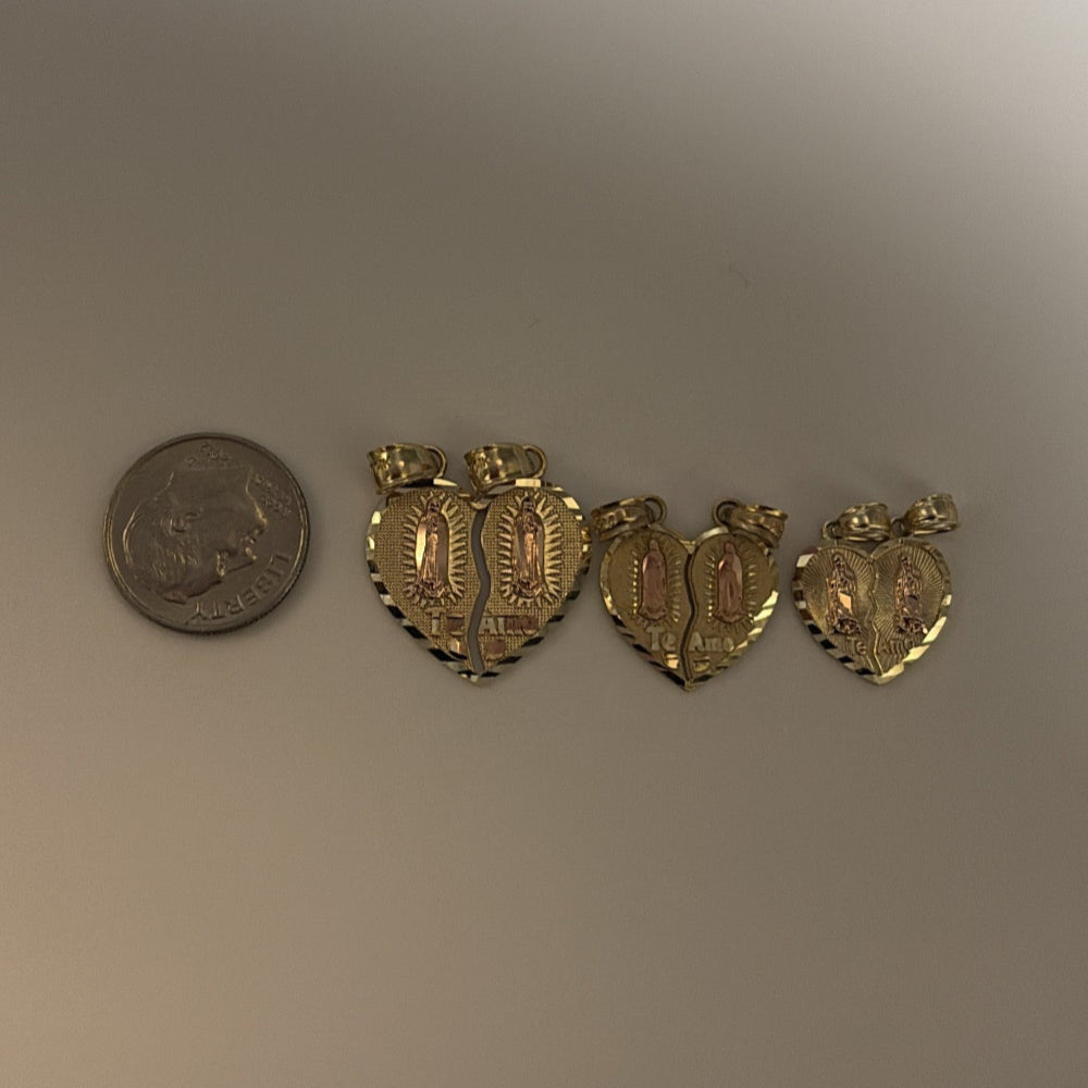 14k Virgencita -Te amo break-apart charm