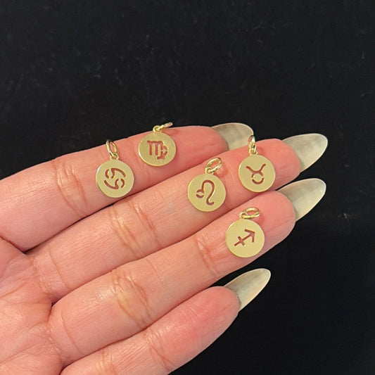 14K zodiac charms