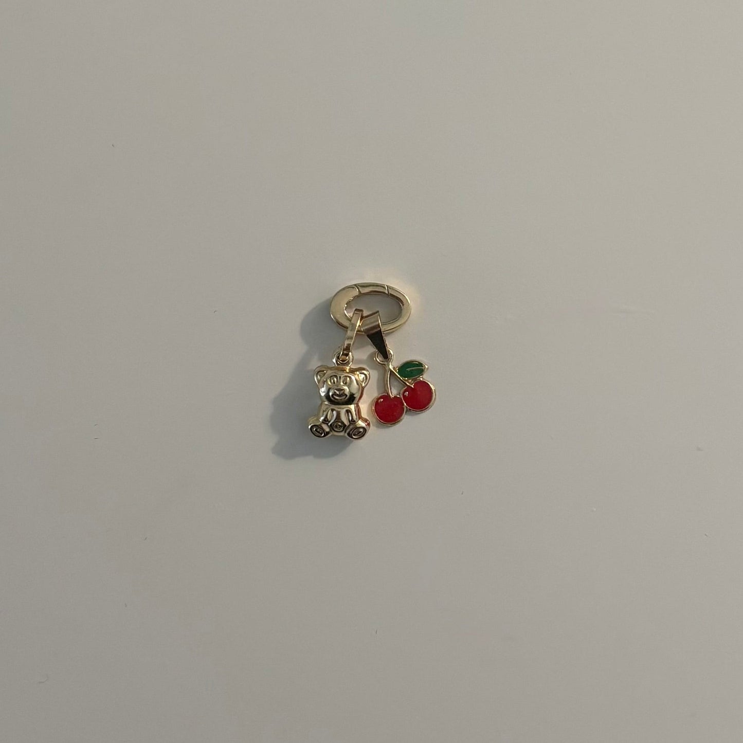 14K Solid Gold Charm Holder | Spring-Lock Charm Connector