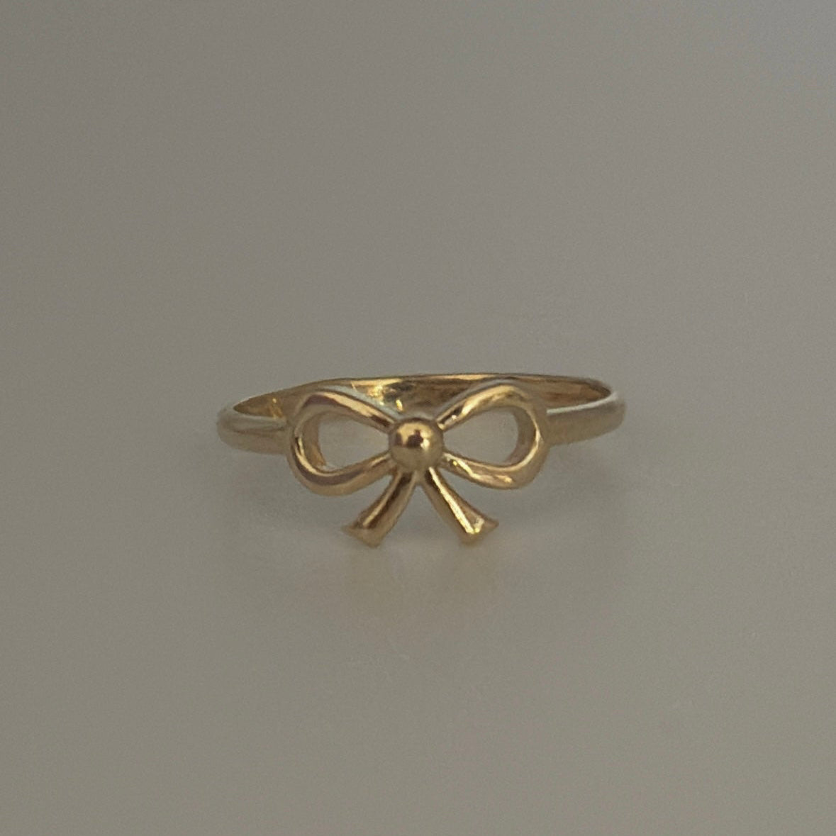 14k Solid Gold Bow Ring