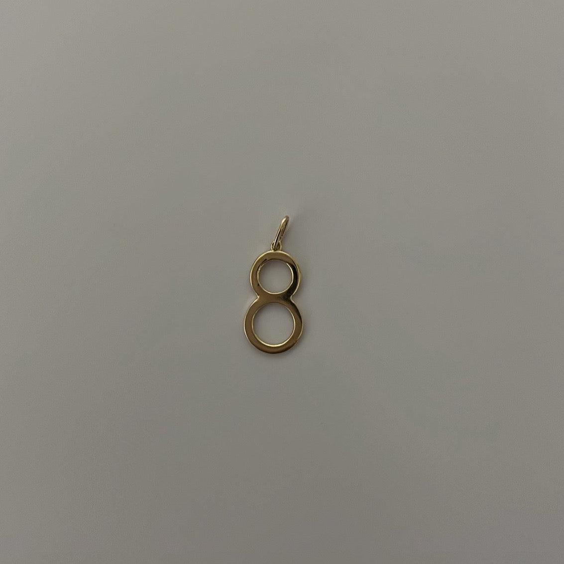 14k Solid Gold Number Charms (Classic Polished Finish, 0–9)