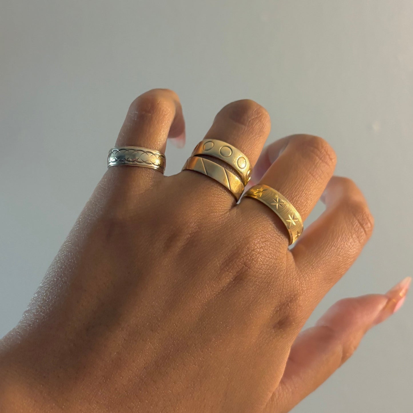 Antique & Vintage 10K & 14K Gold Engraved Bands (Sold Individually)