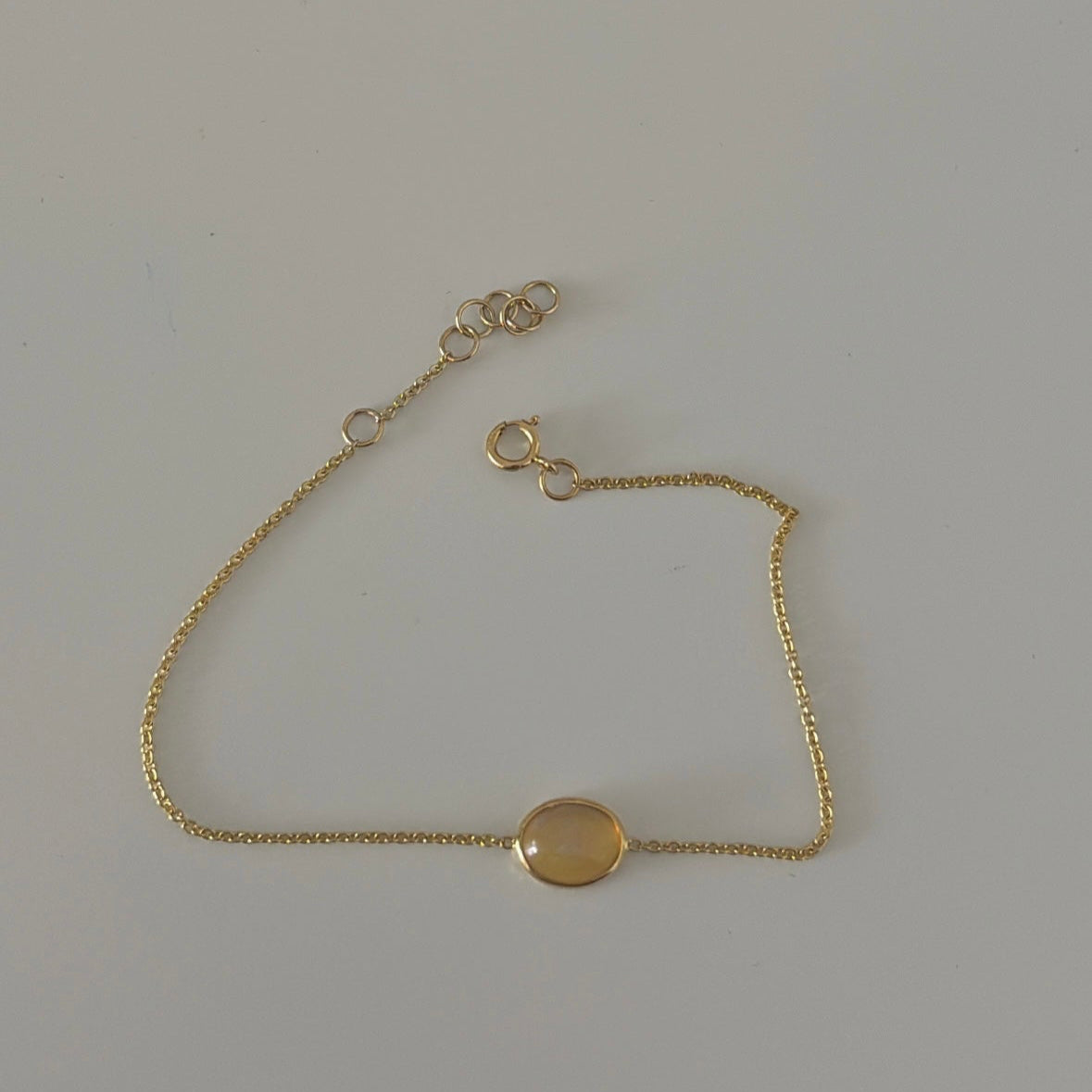 14K Gold Opal Bracelet