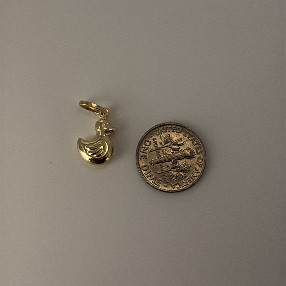 14k puffy Duckie charm