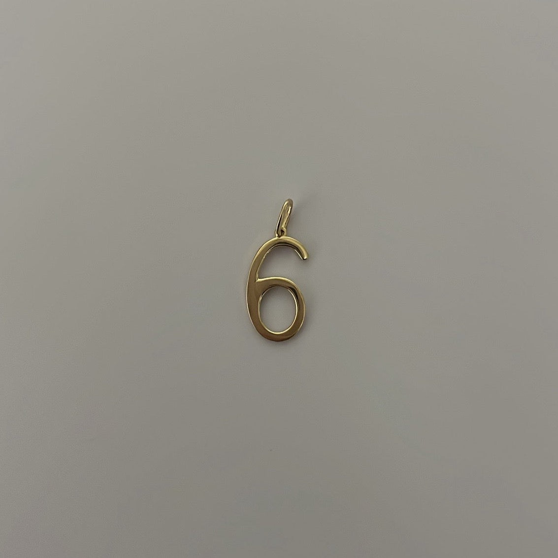 14k Solid Gold Number Charms (Classic Polished Finish, 0–9)