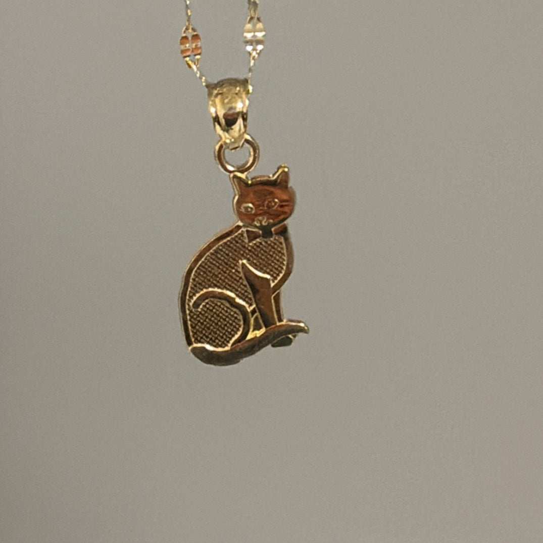 14k cat charm - I love my cat
