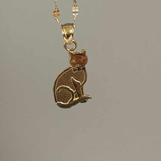 14k cat charm - I love my cat