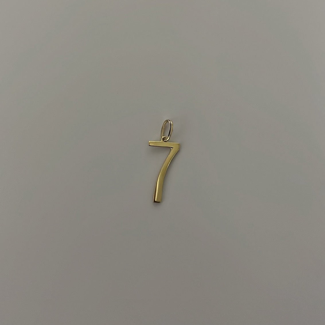 14k Solid Gold Number Charms (Classic Polished Finish, 0–9)