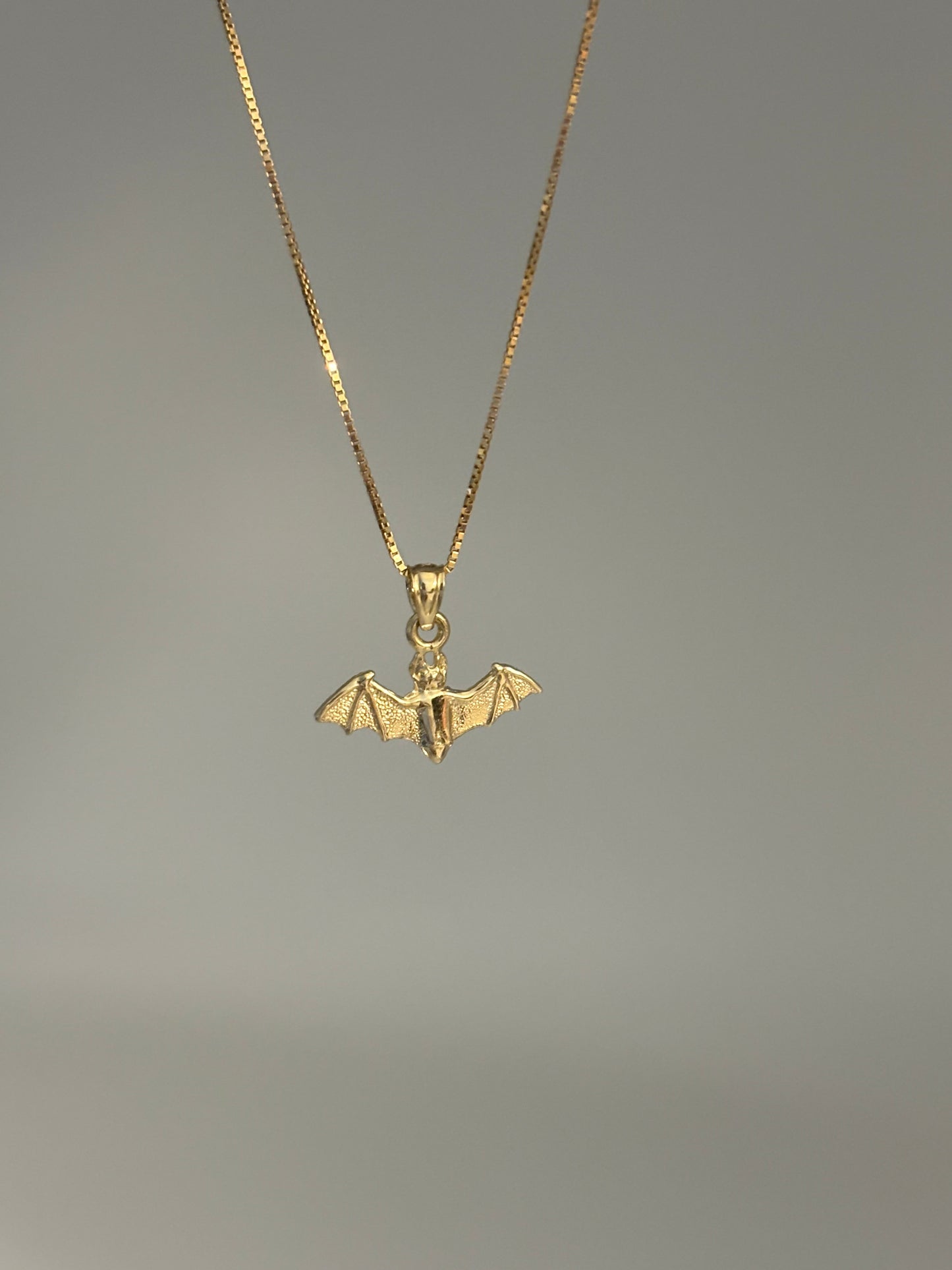 14K Gold Bat Charm – Halloween Pendant