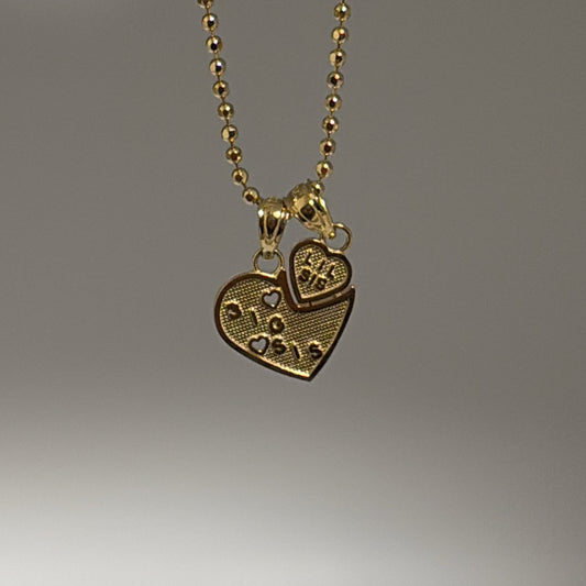 solid gold big sis lil sis charm breakable