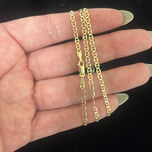 14K Gold Mariner Chain – 2.5mm