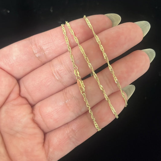 14K Gold Singapore Chain – 1.8mm