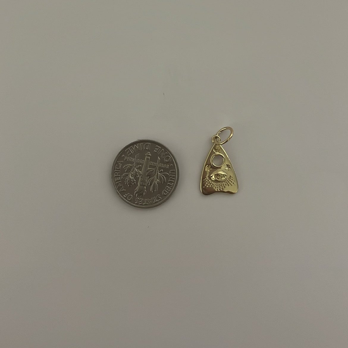14k Planchette charm