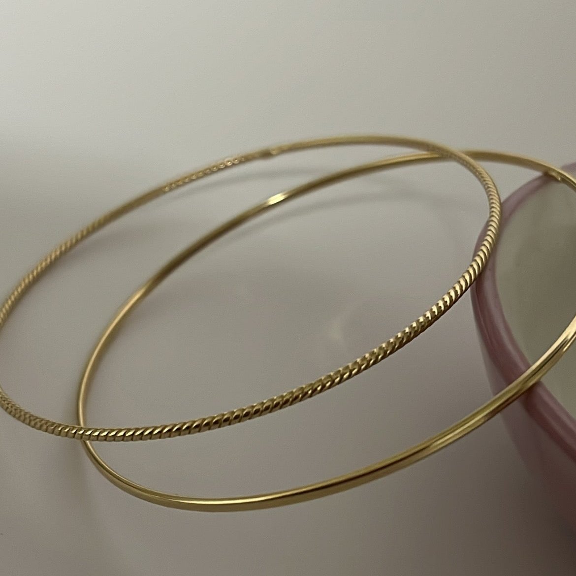 14k solid bangle bracelet