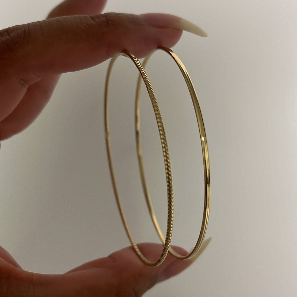 14k solid bangle bracelet