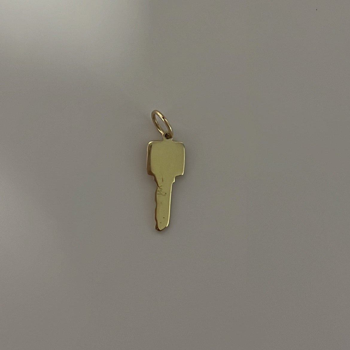 14k bunny key charm