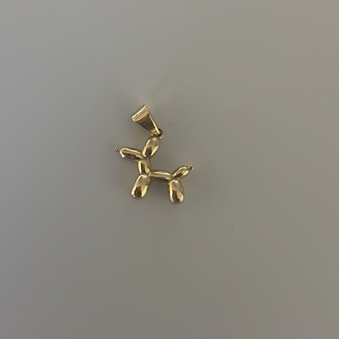 14k Gold Balloon Dog Charm – 3D