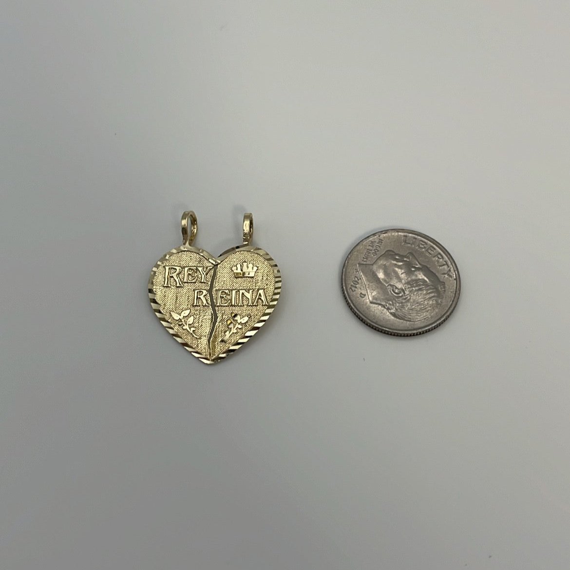 14k solid gold Rey and Reina break-apart charm