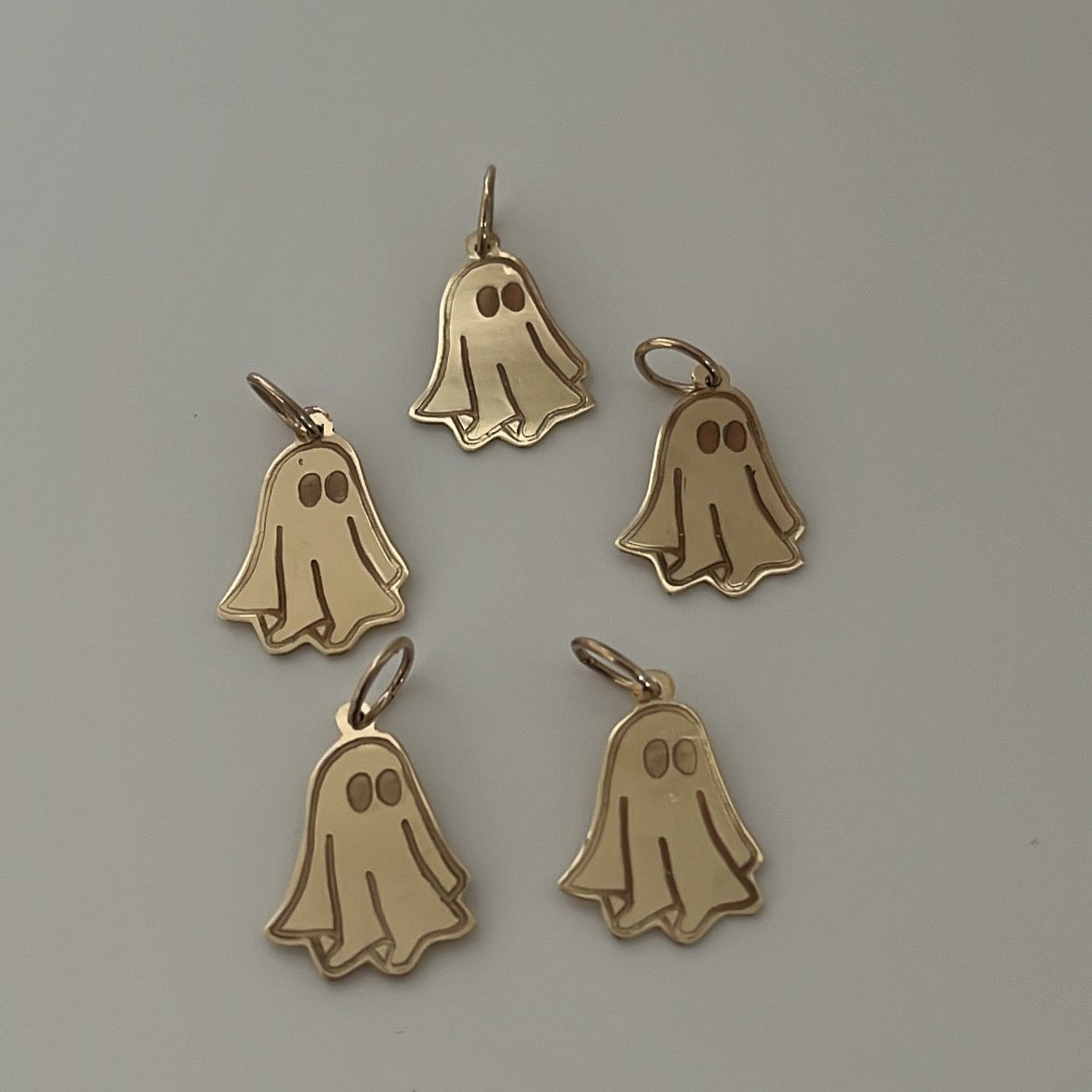 14K solid ghost charm