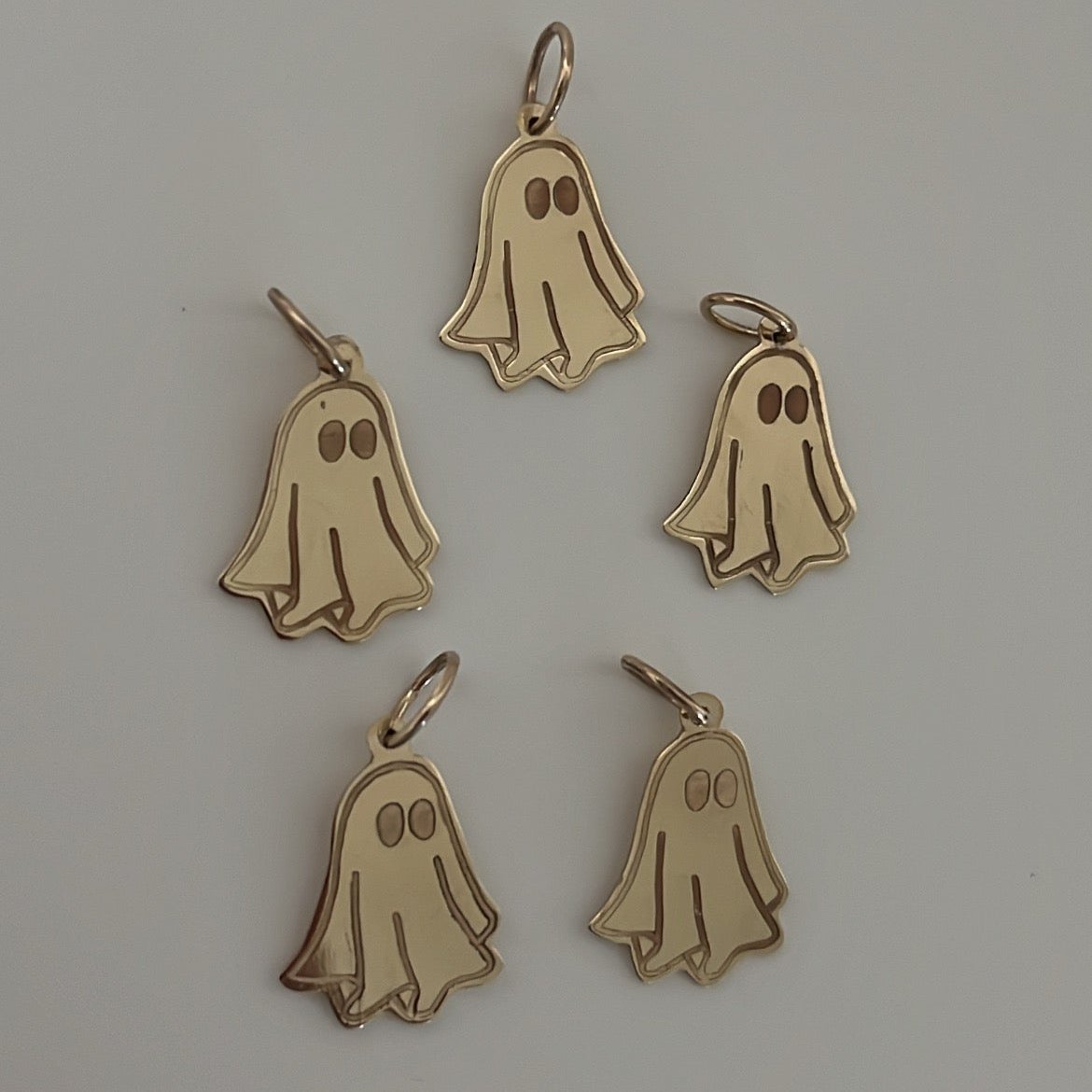 14K solid ghost charm