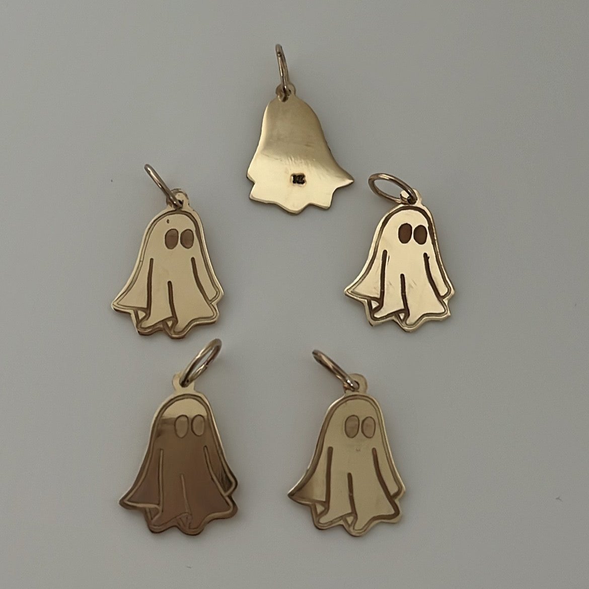 14K solid ghost charm