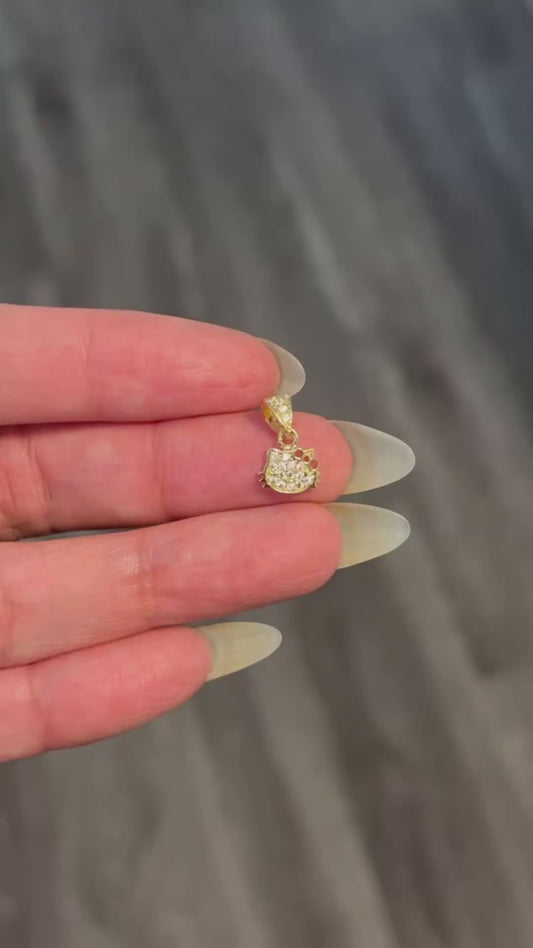 14k CZ kitty