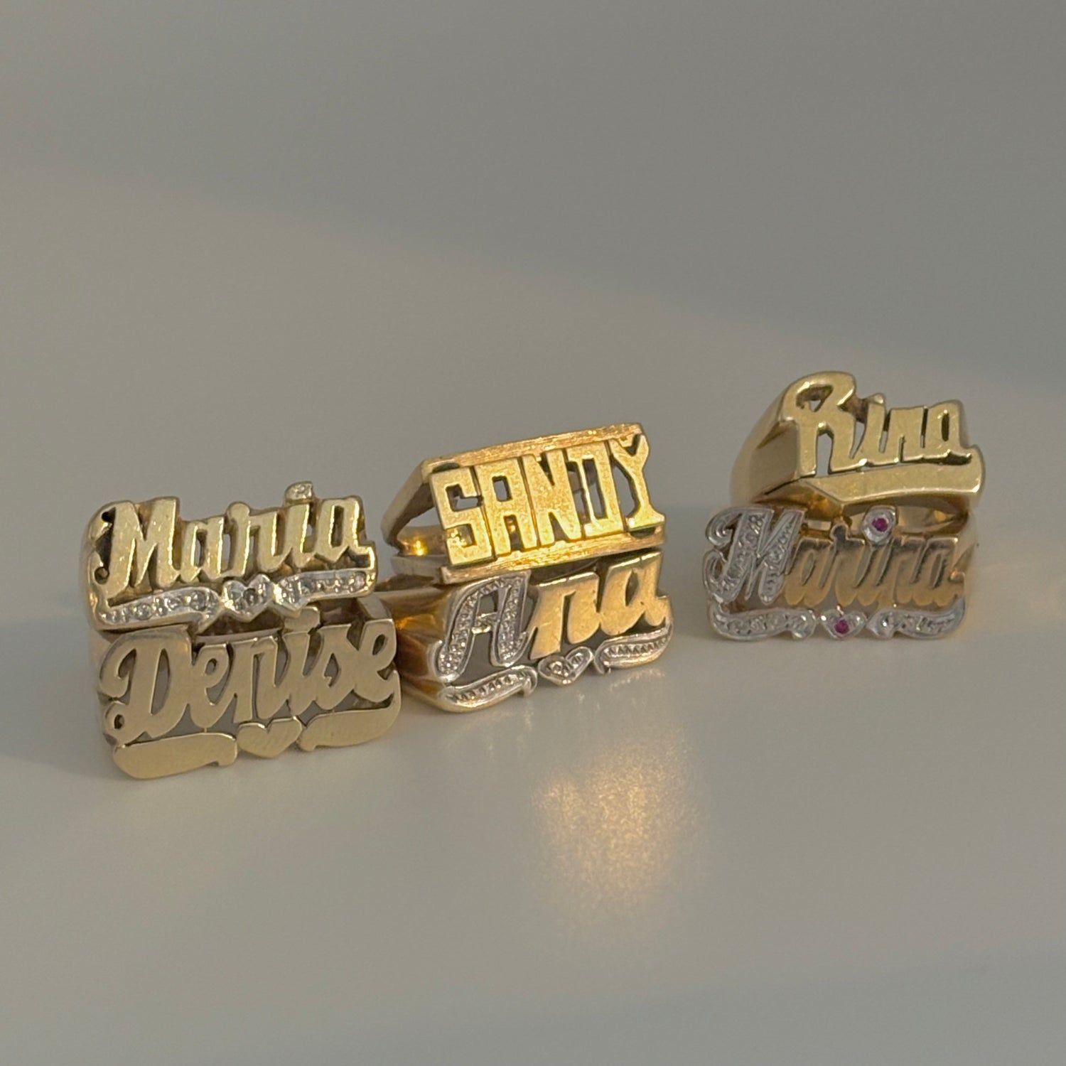 Vintage Name Rings