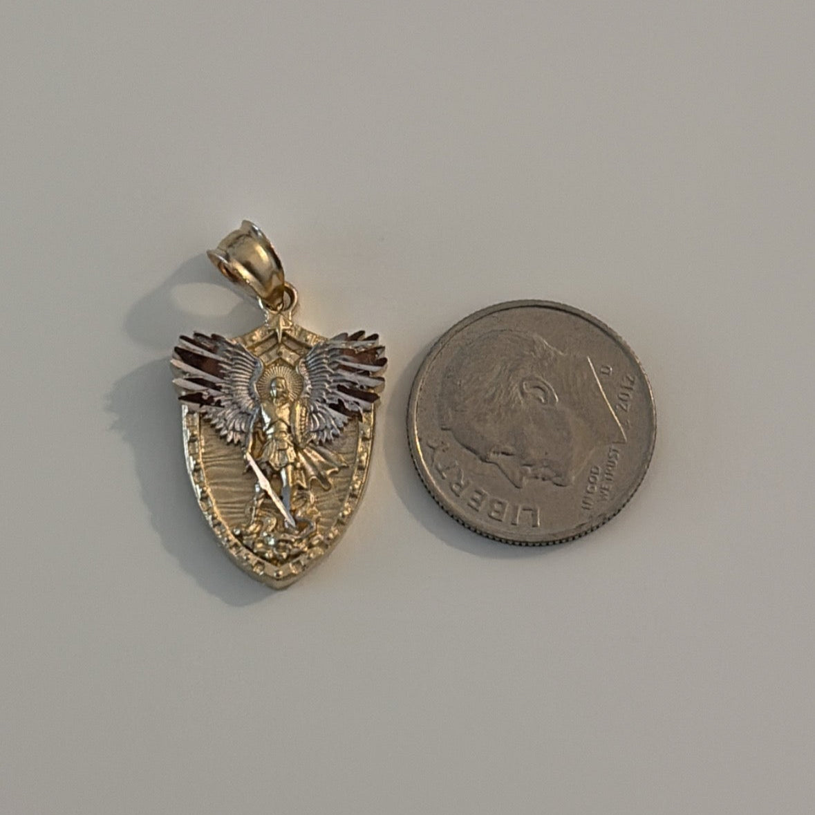14K St. Michael the Archangel charm