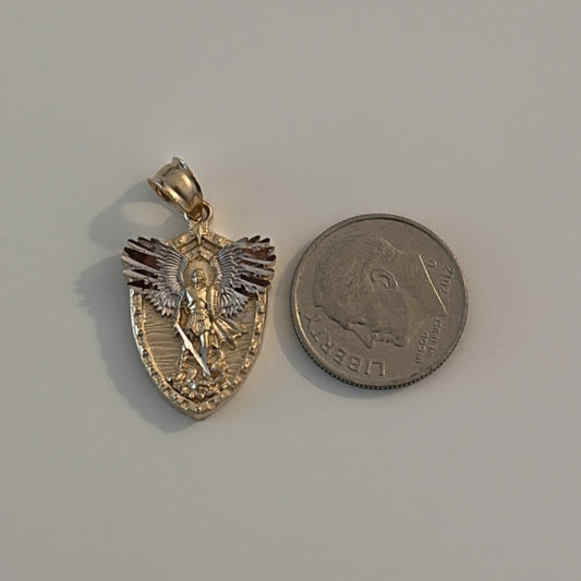 14K St. Michael the Archangel charm