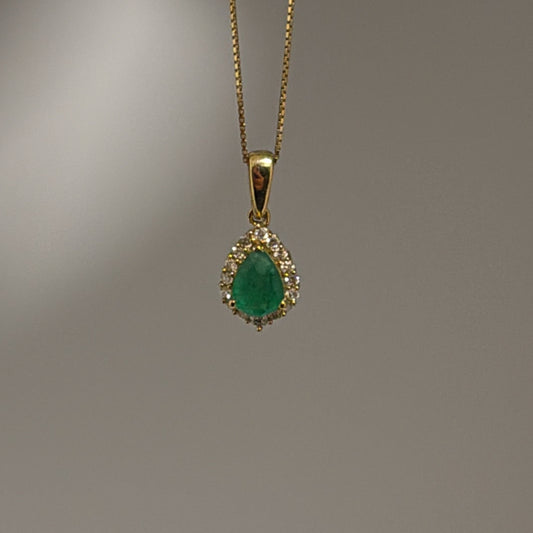 10K emerald necklace