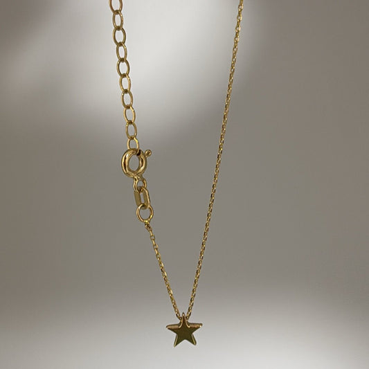 14k gold small star necklace