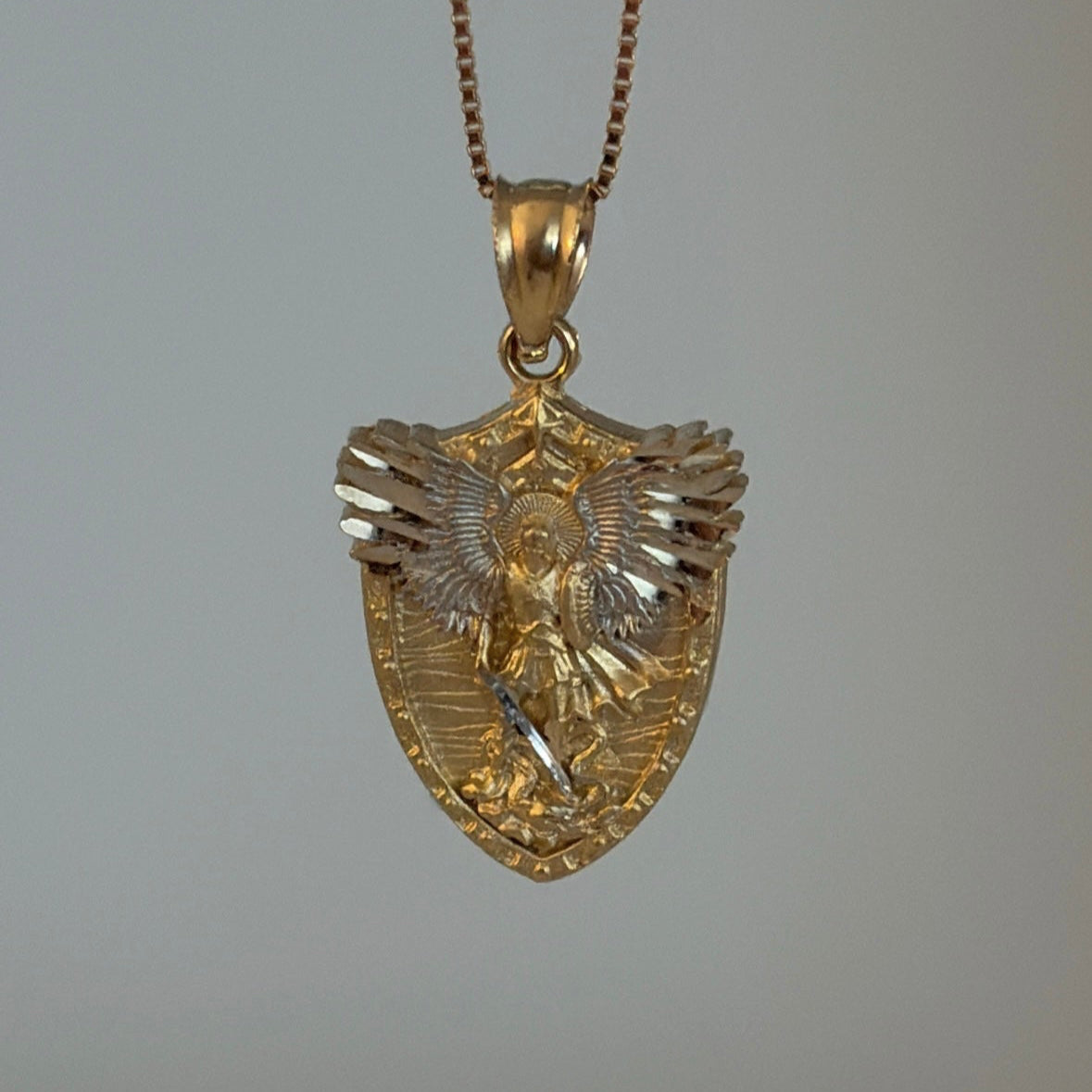 14K St. Michael the Archangel charm