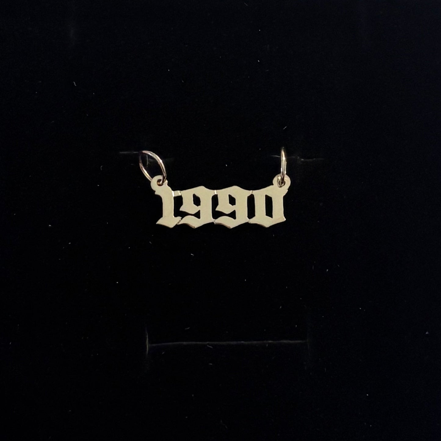 Custom 14K Mini Number Charm -Old English or Cursive Font