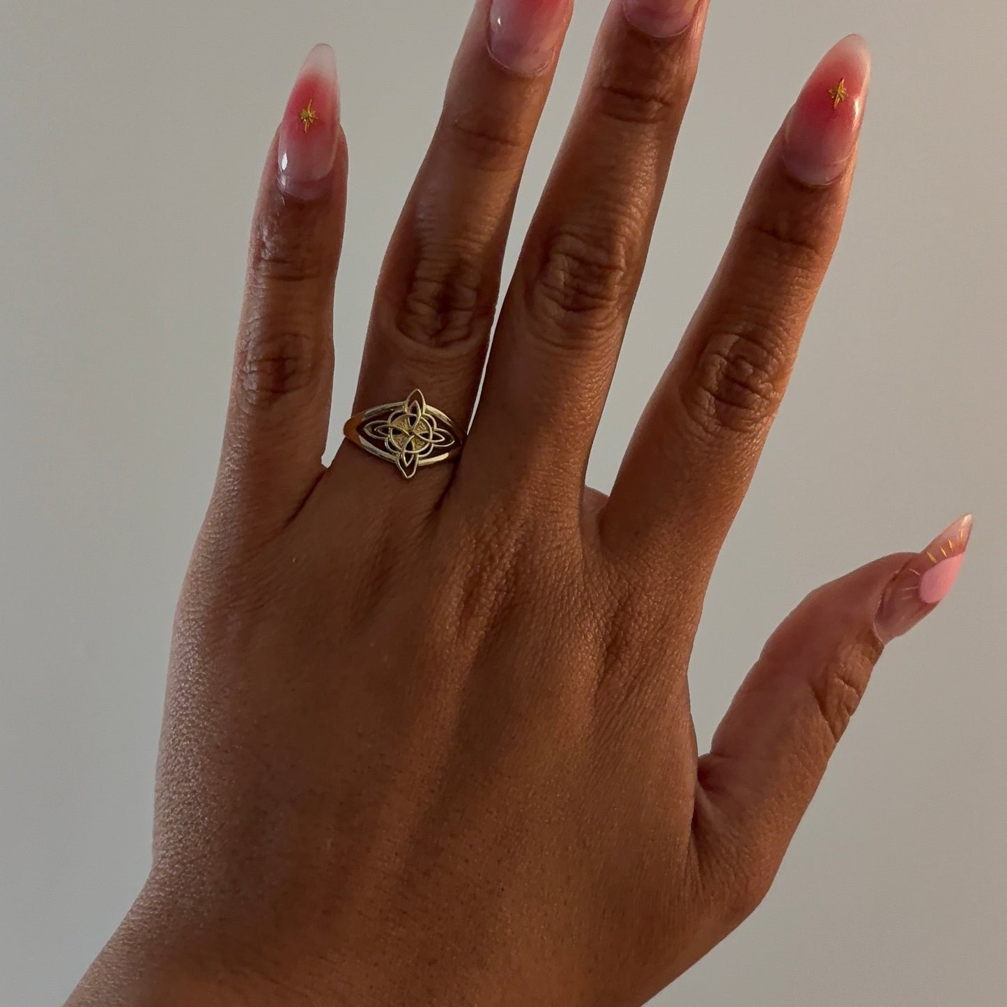 14K Yellow Gold Witch Knot Ring