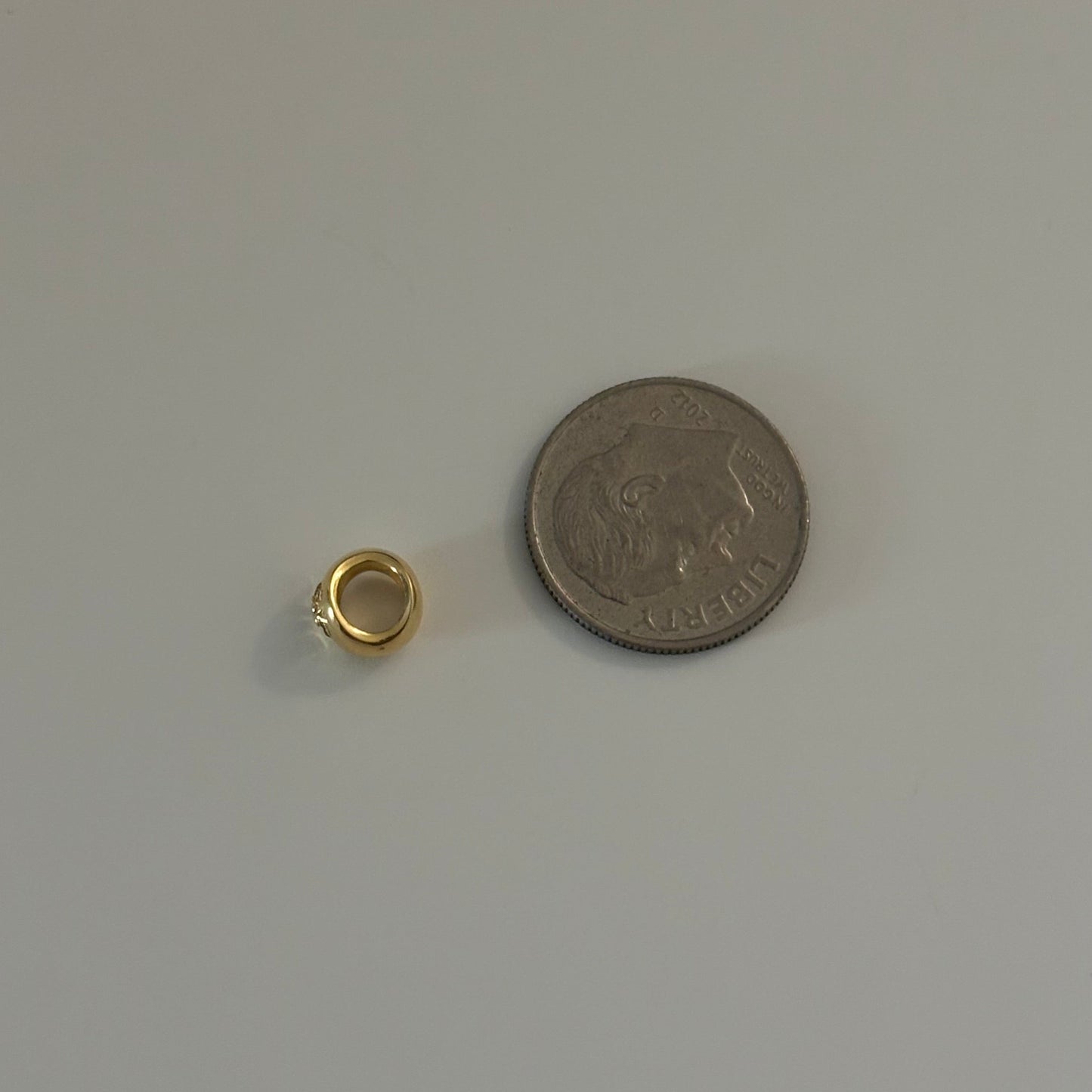 14K Gold Mini Starburst Diamond Slider (Spacer / Divider)