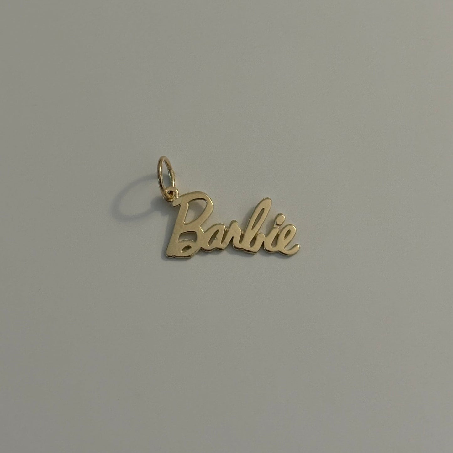 14K Yellow Gold “Barbie” Script Charm