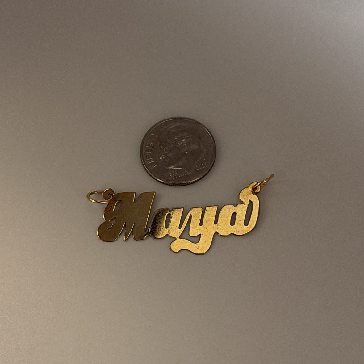 10k vintage Maya nameplate