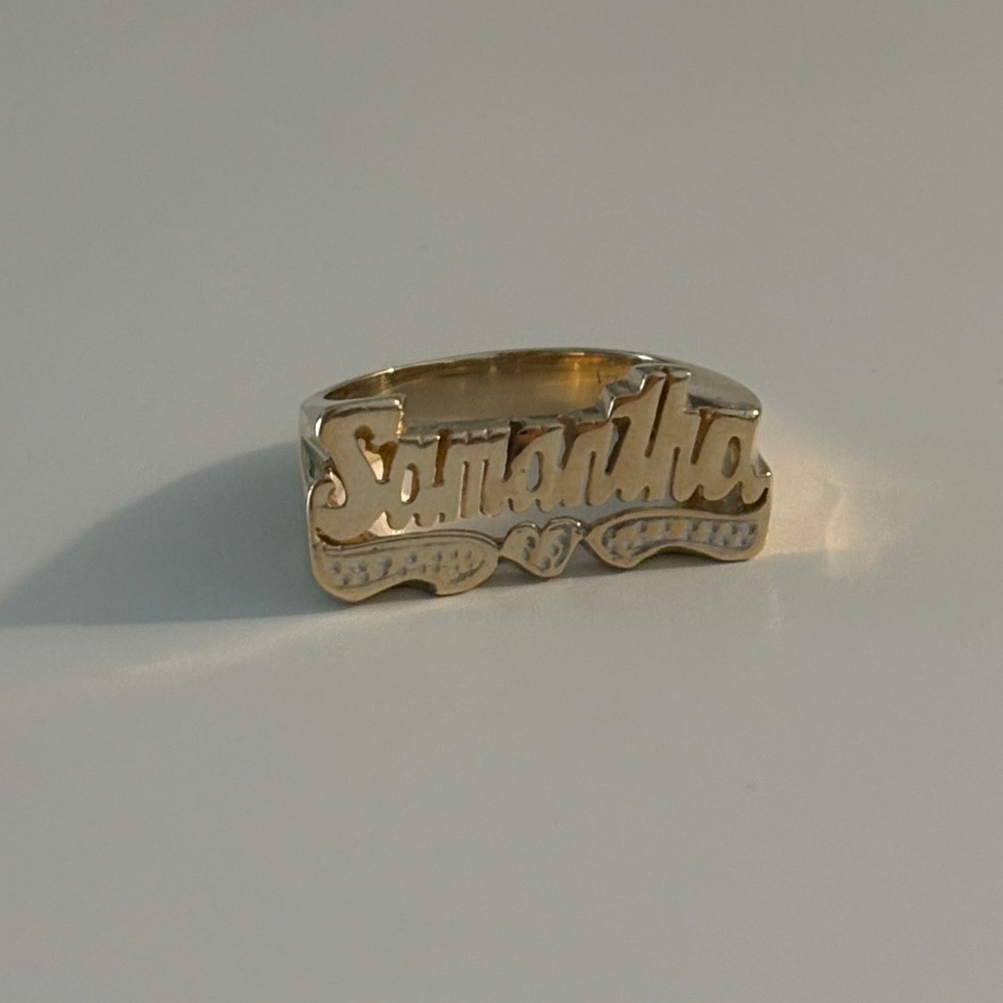 Vintage 14K Gold Samantha Name Ring – Size 6