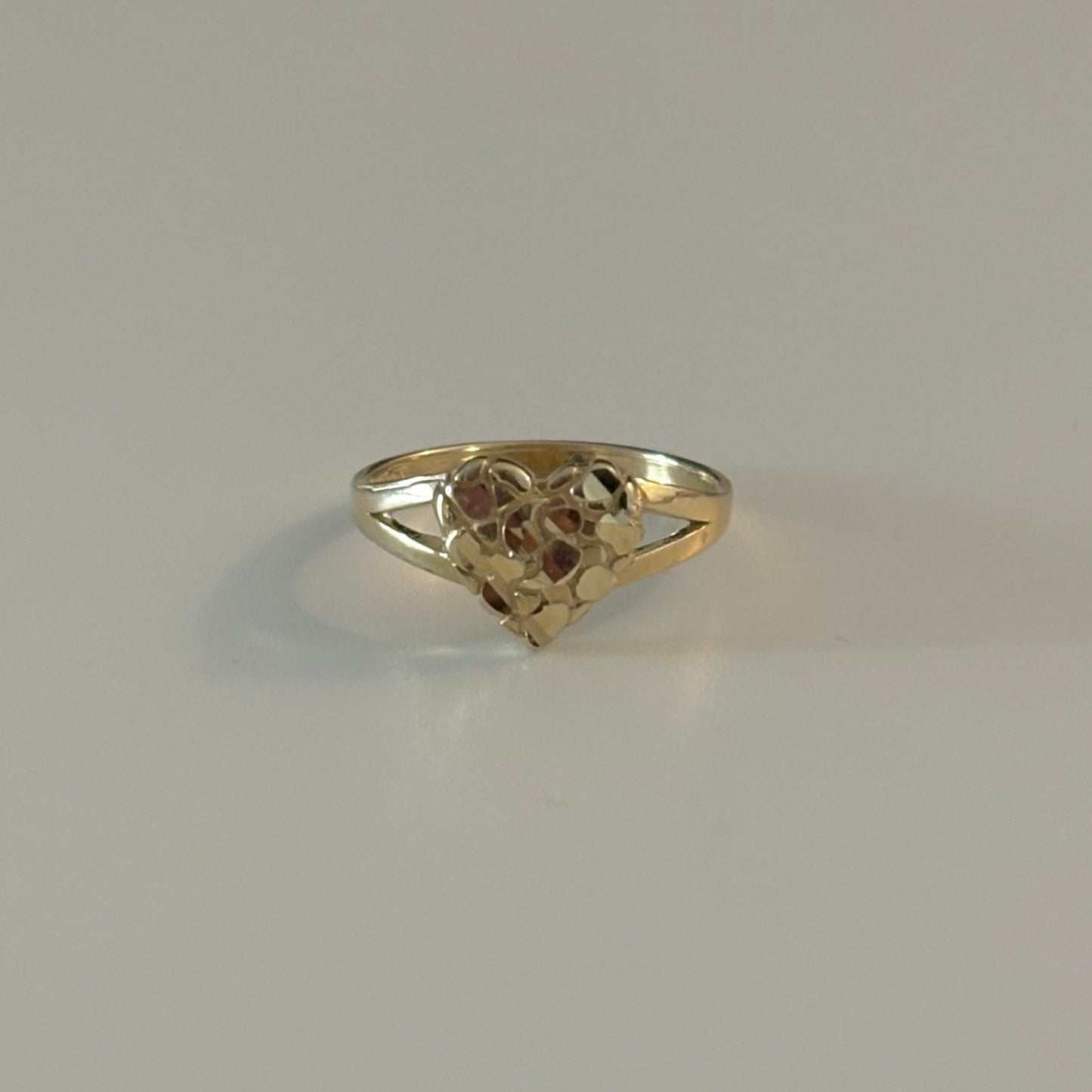 14K Yellow Gold Nugget Ring – Size 3.75