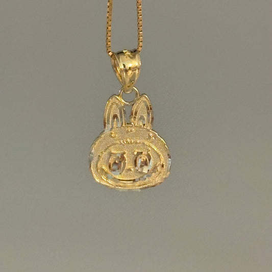 10K Solid Gold Labubu Charm