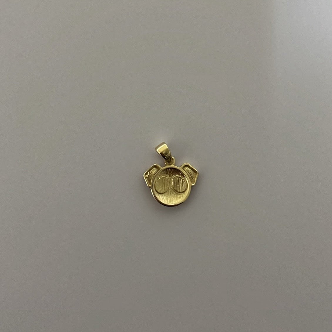 14K solid gold pug charm