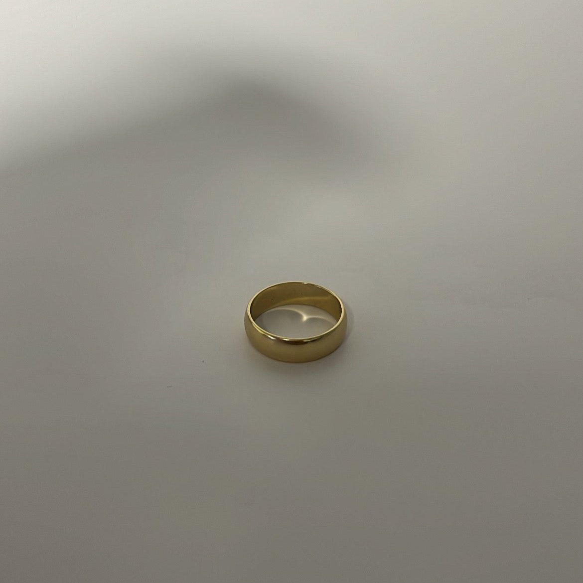 14k solid gold cigar band ring