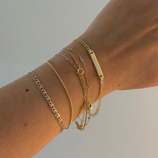 14K Gold Engravable Cuban ID Bracelet – Semi Hollow Name Plate Bracelet