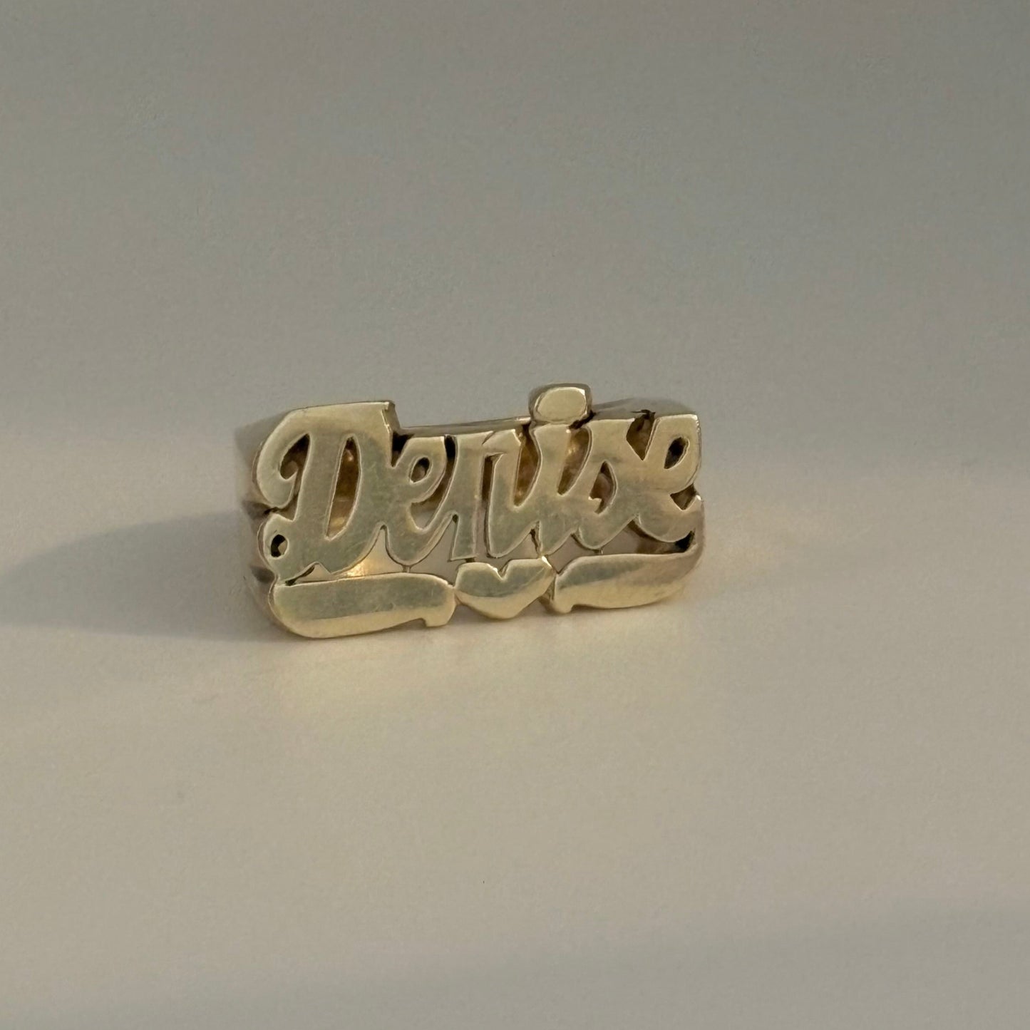 Vintage “Denise” Name Ring - 14K Solid Gold