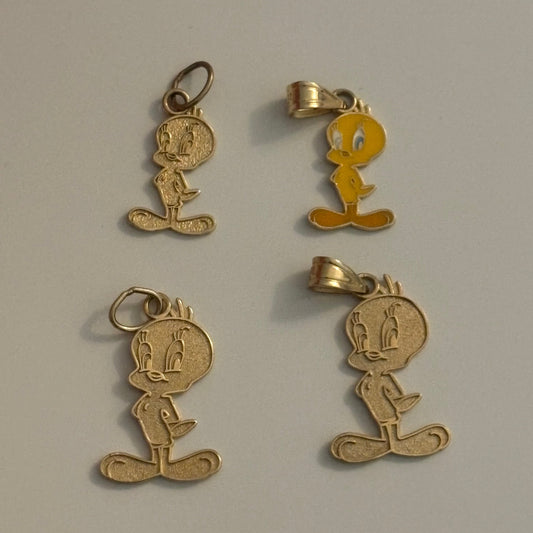 Vintage 14K Gold Tweety Bird Charms by Michael Anthony — 1996 WB Licensed, Rare Collectible