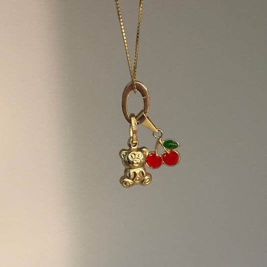 14K Solid Gold Charm Holder | Spring-Lock Charm Connector