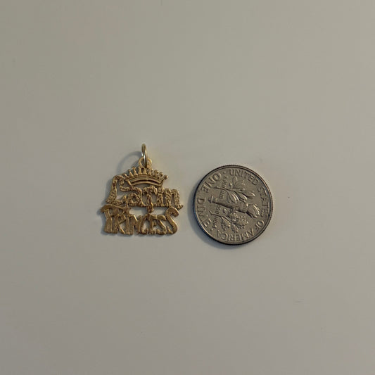14K Solid Gold “Latin Princess” Charm Pendant